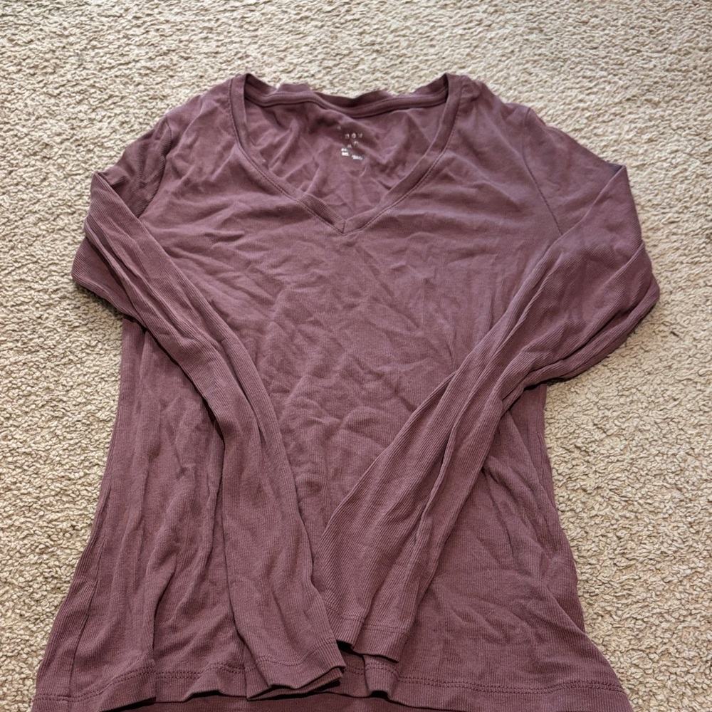 a new day Women's Dusty Purple Long Sleeve Top